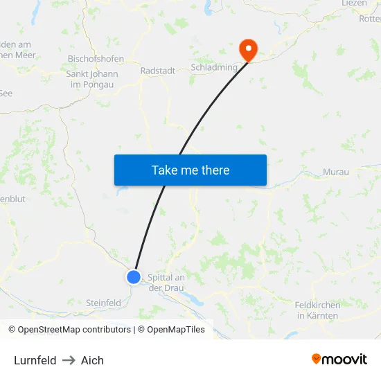 Lurnfeld to Aich map