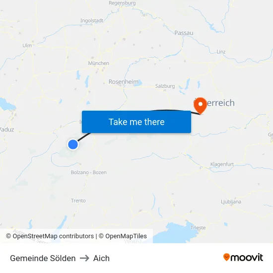 Gemeinde Sölden to Aich map