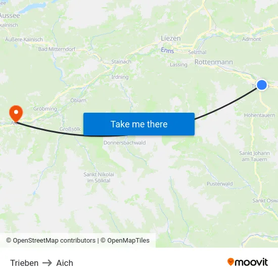 Trieben to Aich map
