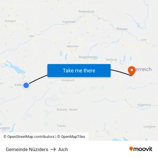 Gemeinde Nüziders to Aich map