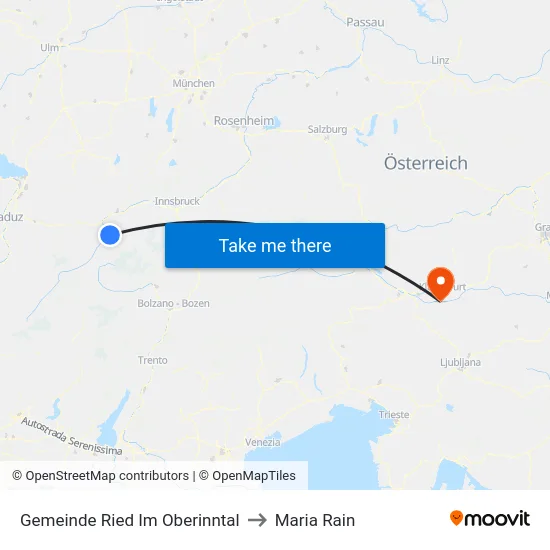 Gemeinde Ried Im Oberinntal to Maria Rain map