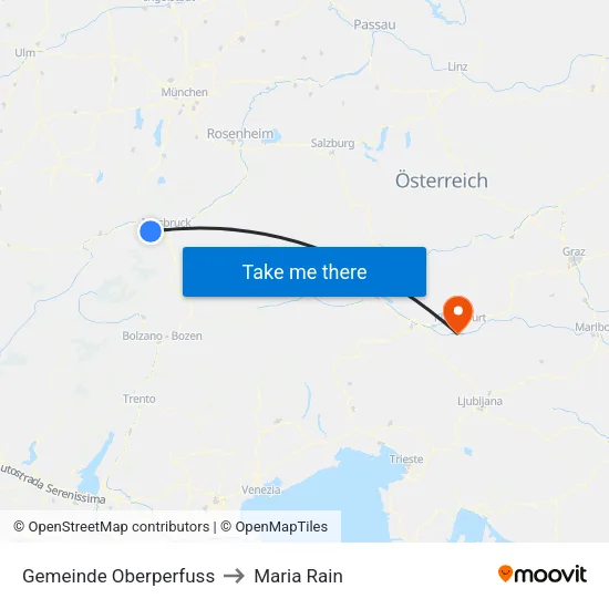 Gemeinde Oberperfuss to Maria Rain map