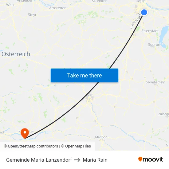 Gemeinde Maria-Lanzendorf to Maria Rain map