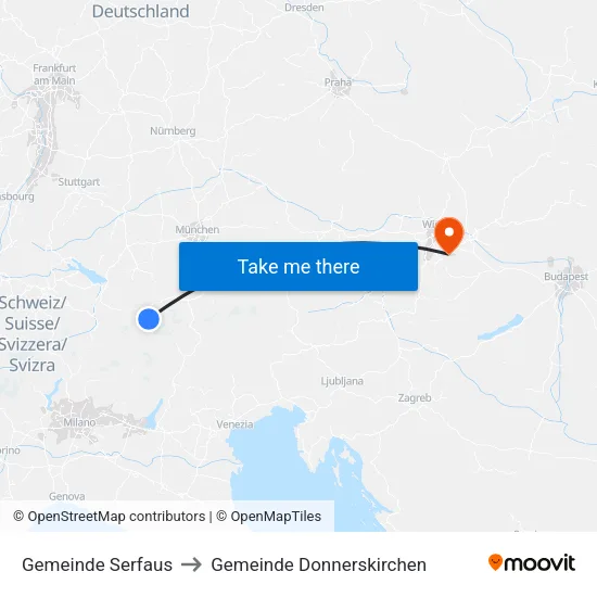 Gemeinde Serfaus to Gemeinde Donnerskirchen map