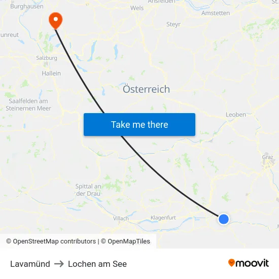 Lavamünd to Lochen am See map