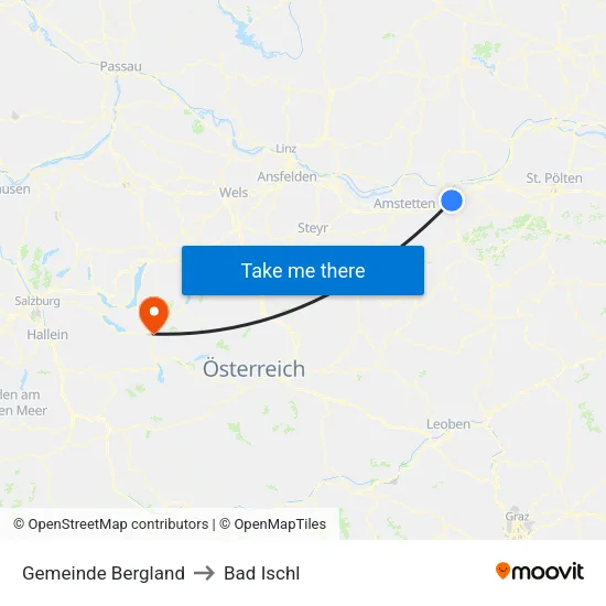 Gemeinde Bergland to Bad Ischl map