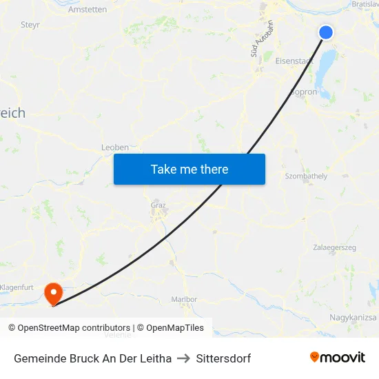 Gemeinde Bruck An Der Leitha to Sittersdorf map