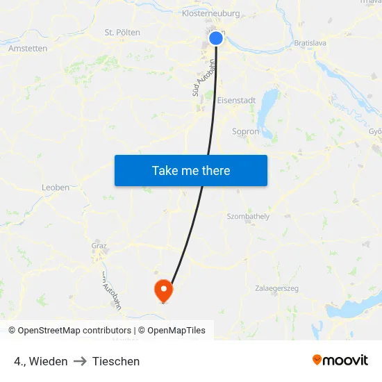 4., Wieden to Tieschen map