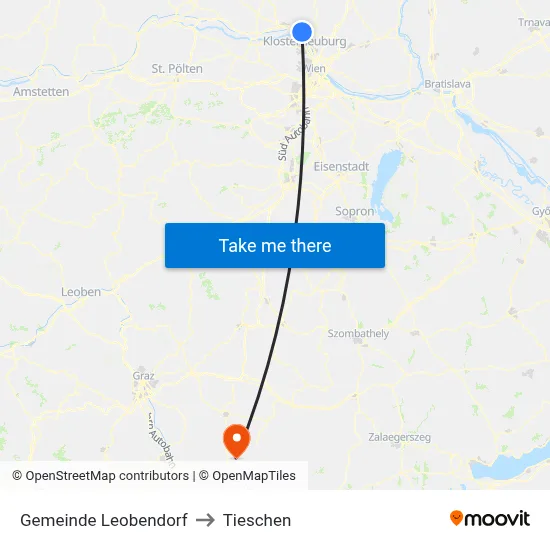 Gemeinde Leobendorf to Tieschen map
