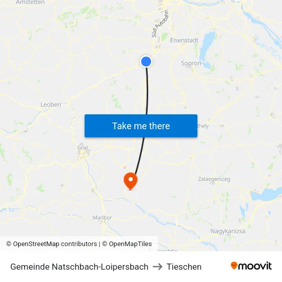 Gemeinde Natschbach-Loipersbach to Tieschen map