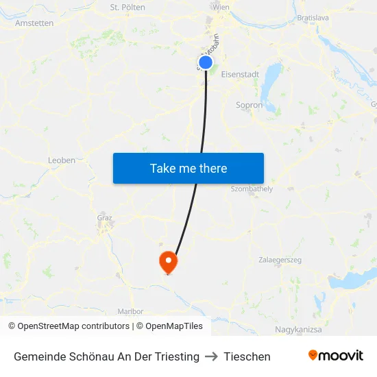 Gemeinde Schönau An Der Triesting to Tieschen map
