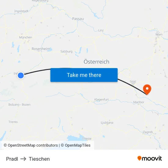 Pradl to Tieschen map