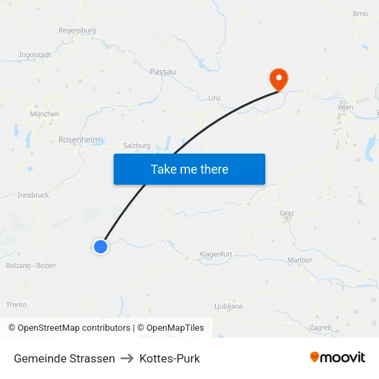 Gemeinde Strassen to Kottes-Purk map
