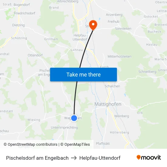 Pischelsdorf am Engelbach to Helpfau-Uttendorf map
