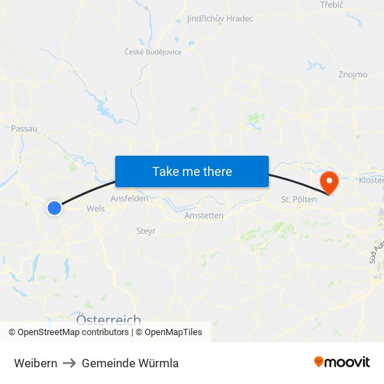 Weibern to Gemeinde Würmla map