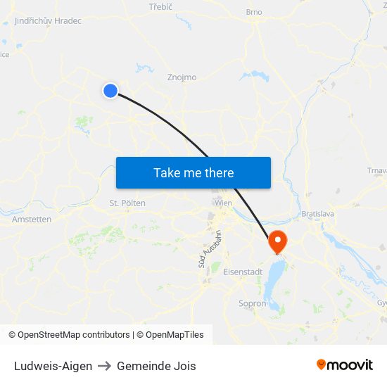 Ludweis-Aigen to Gemeinde Jois map
