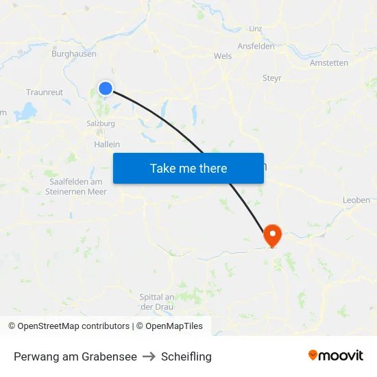 Perwang am Grabensee to Scheifling map