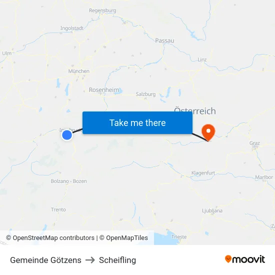 Gemeinde Götzens to Scheifling map