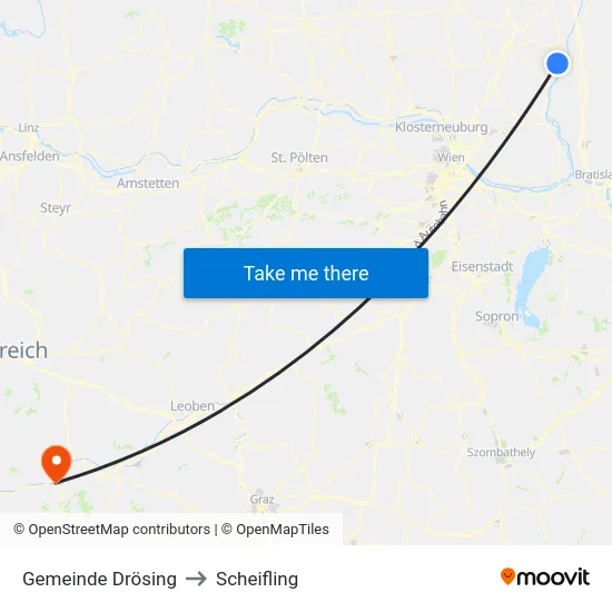 Gemeinde Drösing to Scheifling map