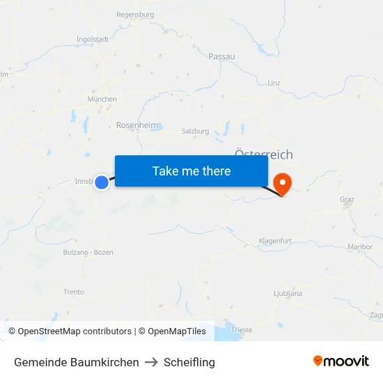 Gemeinde Baumkirchen to Scheifling map