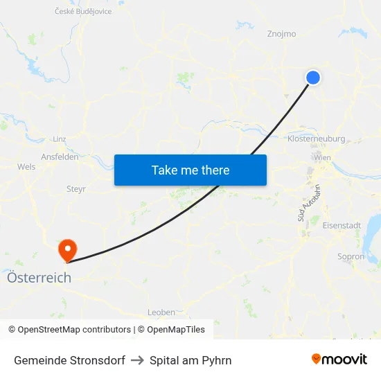 Gemeinde Stronsdorf to Spital am Pyhrn map