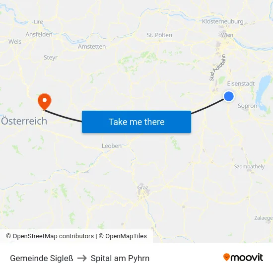 Gemeinde Sigleß to Spital am Pyhrn map