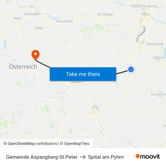 Gemeinde Aspangberg-St.Peter to Spital am Pyhrn map
