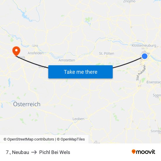 7., Neubau to Pichl Bei Wels map