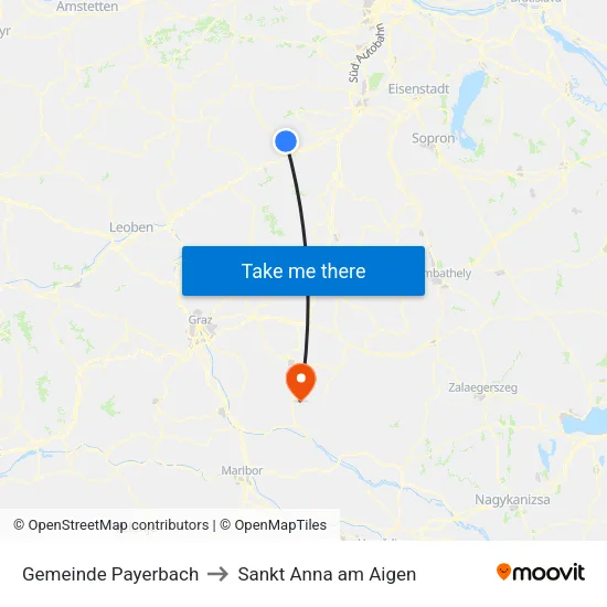 Gemeinde Payerbach to Sankt Anna am Aigen map