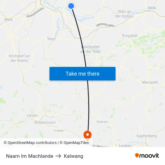 Naarn Im Machlande to Kalwang map