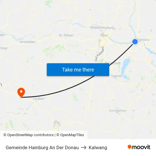 Gemeinde Hainburg An Der Donau to Kalwang map