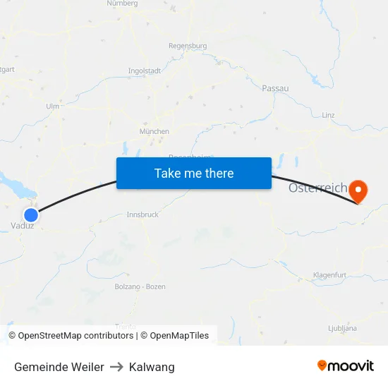 Gemeinde Weiler to Kalwang map