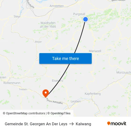 Gemeinde St. Georgen An Der Leys to Kalwang map