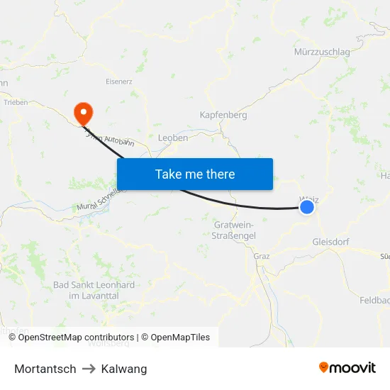 Mortantsch to Kalwang map