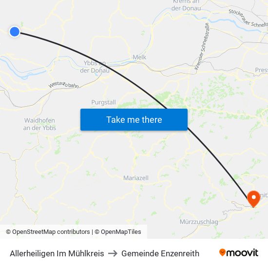 Allerheiligen Im Mühlkreis to Gemeinde Enzenreith map
