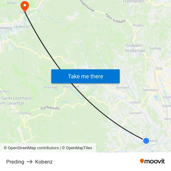 Preding to Kobenz map