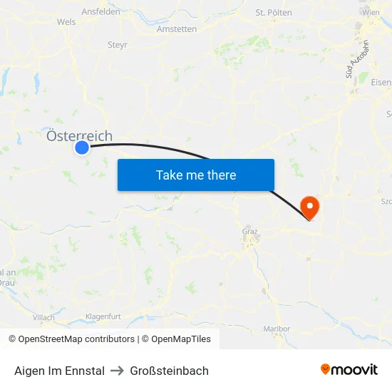 Aigen Im Ennstal to Großsteinbach map