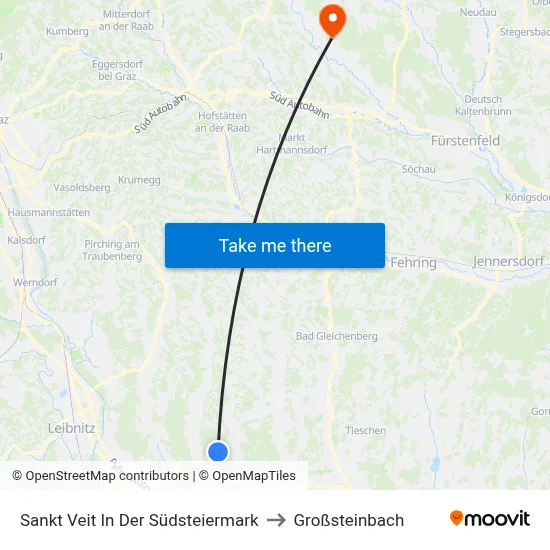 Sankt Veit In Der Südsteiermark to Großsteinbach map