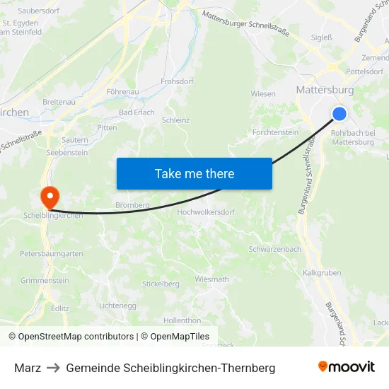 Marz to Gemeinde Scheiblingkirchen-Thernberg map