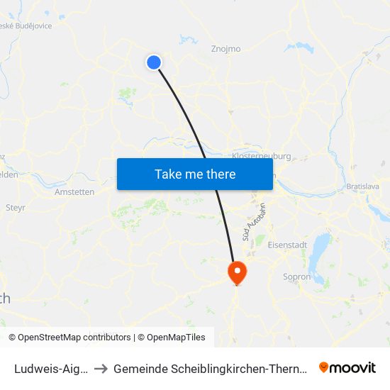 Ludweis-Aigen to Gemeinde Scheiblingkirchen-Thernberg map