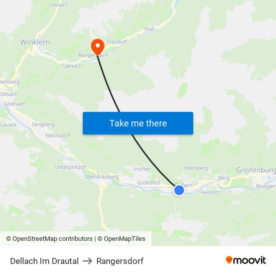 Dellach Im Drautal to Rangersdorf map