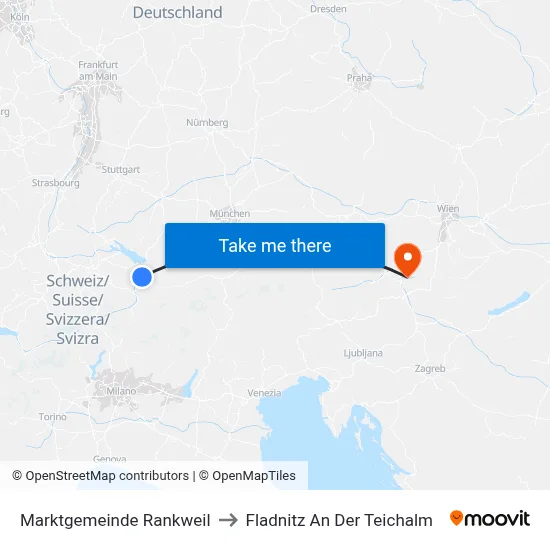 Marktgemeinde Rankweil to Fladnitz An Der Teichalm map