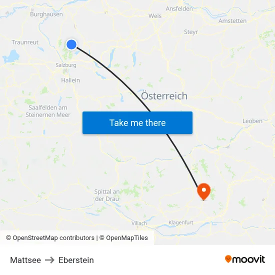 Mattsee to Eberstein map