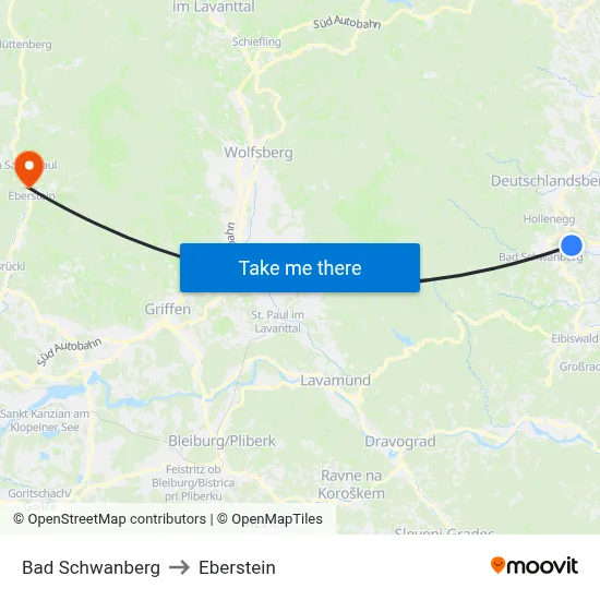 Bad Schwanberg to Eberstein map