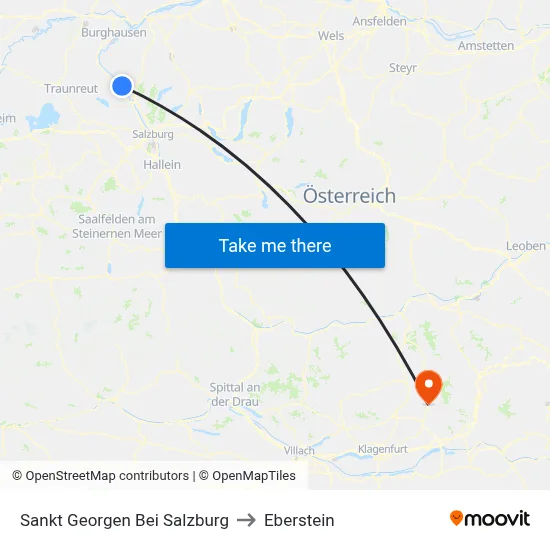 Sankt Georgen Bei Salzburg to Eberstein map