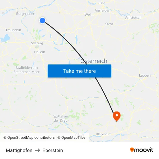 Mattighofen to Eberstein map