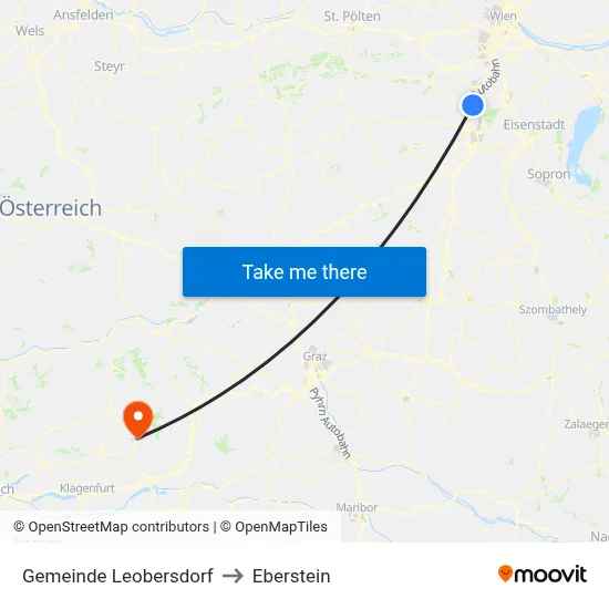 Gemeinde Leobersdorf to Eberstein map
