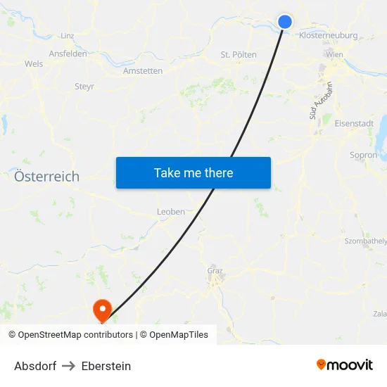 Absdorf to Eberstein map