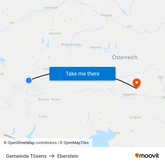 Gemeinde Tösens to Eberstein map