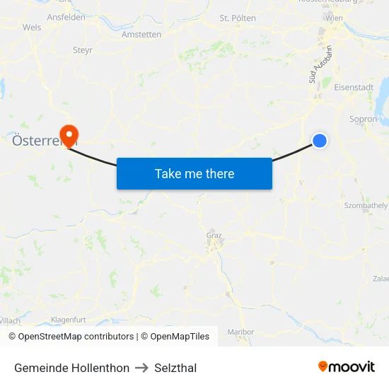 Gemeinde Hollenthon to Selzthal map